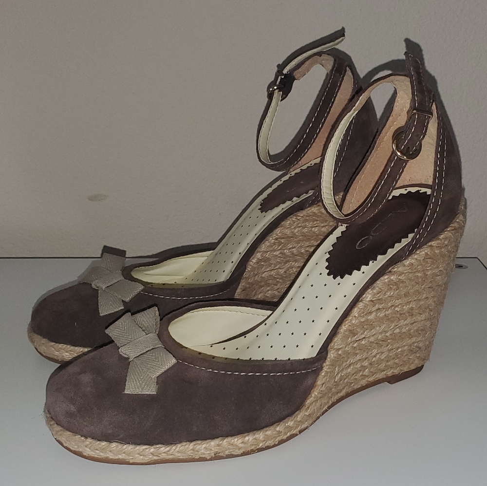 ALDO brown espadrille wedges Size 39 - Picture 2 of 6